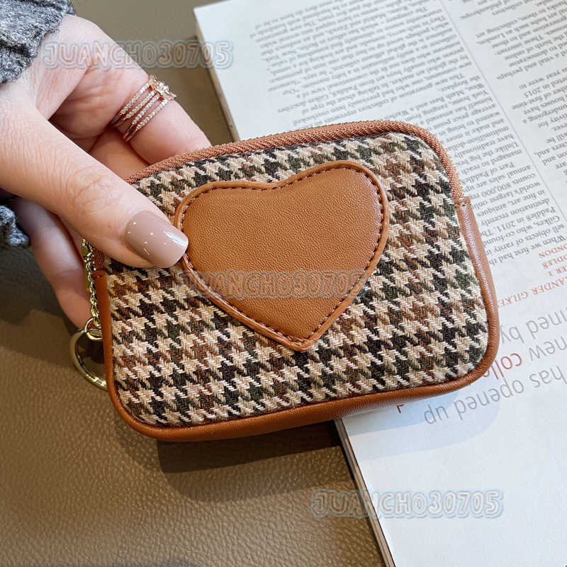 Canvas Compact Wallet Coin Purse for Women Mini Coin Bag Small Zipper 2025 New Exquisite High-end H250806