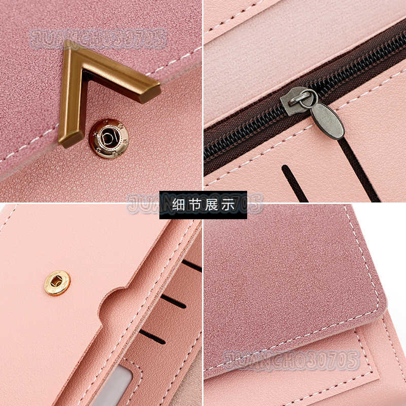 New Womens Wallet Fashionable and Simple Womens Pu Long Wallet Multi Card Card Bag Handbag H250806