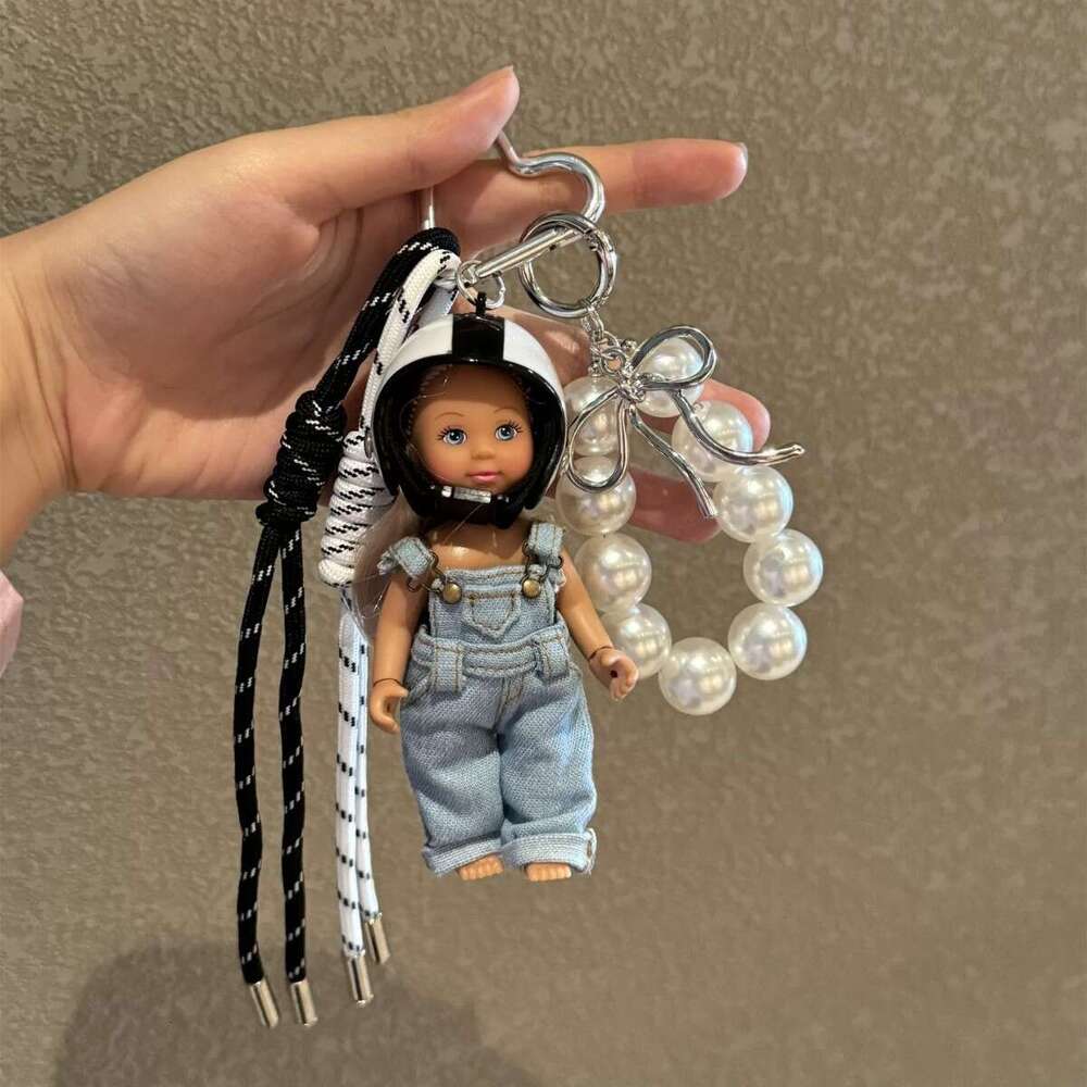 DHessentials Cute Barbie Doll Keychain - Vintage Childhood Memory Keyring, Sweet Alloy Bag Charm for Girls Best Friend Gift (28g) Ins Style