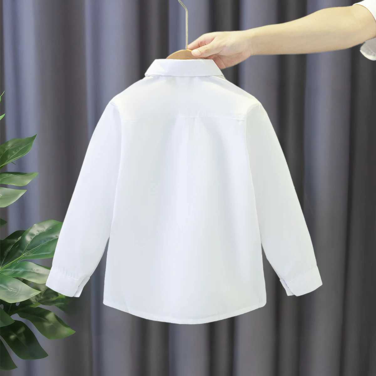 Girls Shirts Spring And Autumn Students School Uniforms Solid Color Long-Sleeved Girls Blouses Cute Casual Girls Tops X250806