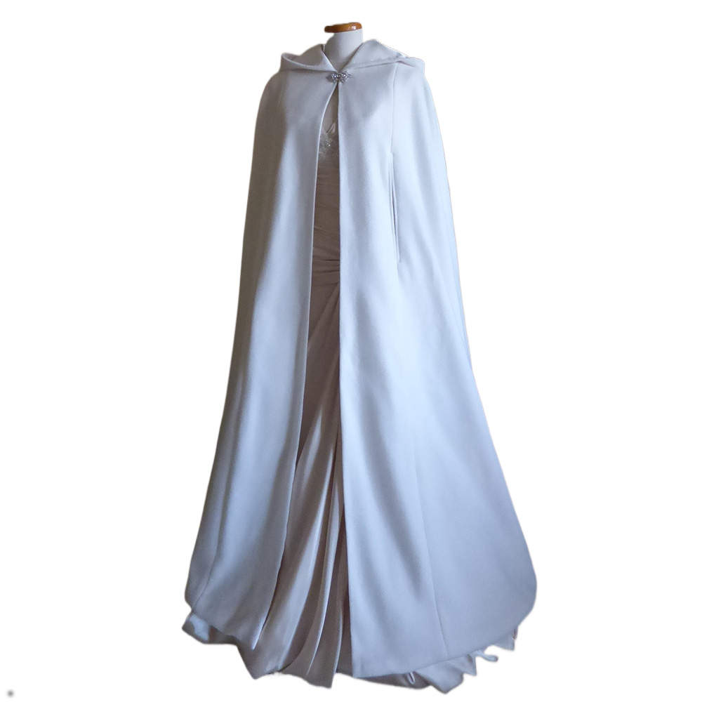 Long Wedding Bridal Cloak Shawl Hooded Bridal Cover Up Wedding Outerwear Party Costume Customized