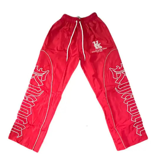 Lettering Nylon Pant Sweatpants Men Women Clothing Streetwear Hip Hop Pattern Loose Sweatpant Drawstring Jogging Pants 250806