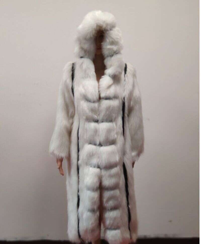 Women's Clothing Hooded Long Fashion Fur Jacket Women