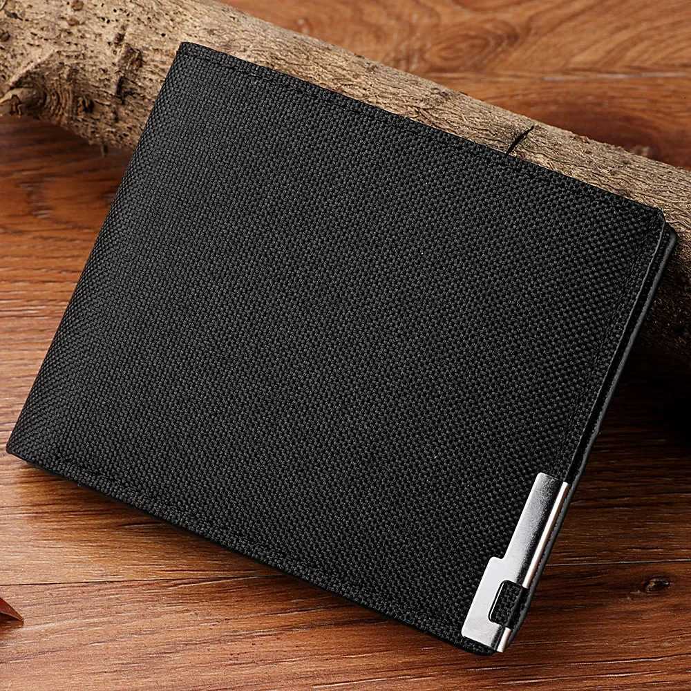 Mens Short PU Leather Wallet Simple Solid Color Fashion Thin Money Holder Mens Birthday Gift XJ250806