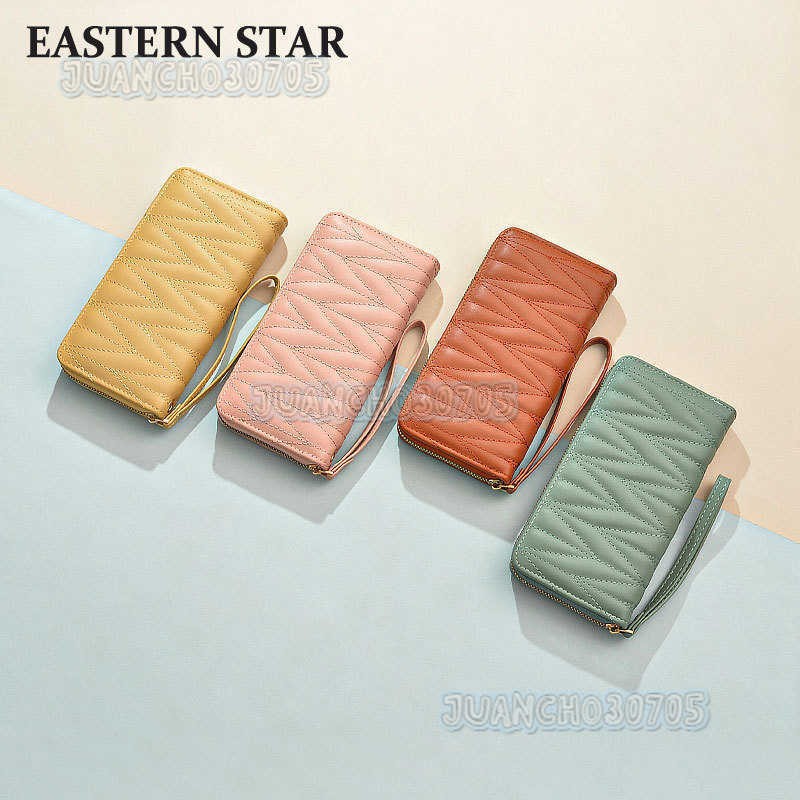 Solid Womens Long Mobile Bag Large Capacity Handheld Wallet 2025 Fashion Spring Fashion Multi Functional Wallet H250806