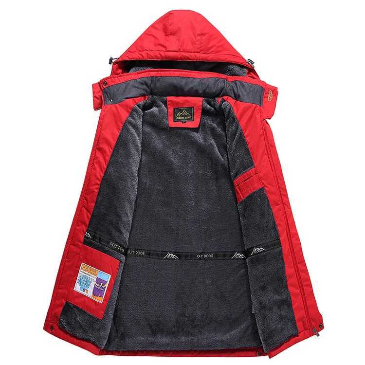 2025 Winter Mens Down Jacket Sports Casual Coat Red Waterproof Jackets (This Jacket Has A Thinner Version Available) W250806