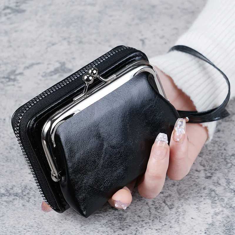 New wallet for women fashion wrist strap short coin purse large capacity coin clip bag multi-card card bag walletXJ250806