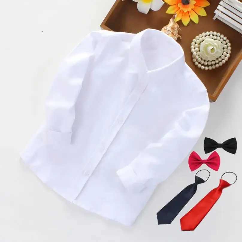 Toddler Teen Clothes School Uniform Boys Bow Tie Shirts Long Sleeve Shirt For Kids Boys Childrens Costume 4 6 8 10 12 14 Years X250806