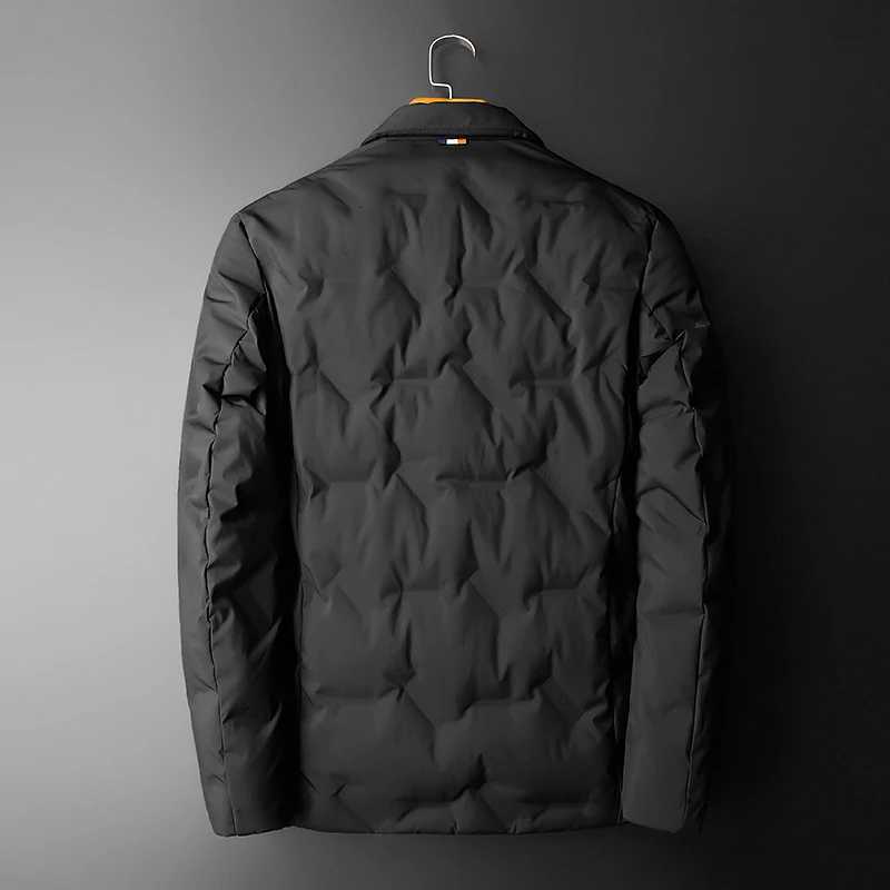 Top Grade Man Winter Down Jacket 2023 Men Business Casual Classic Suit Collar 90% White Duck Down Coat Keep Warm Parkas W250806