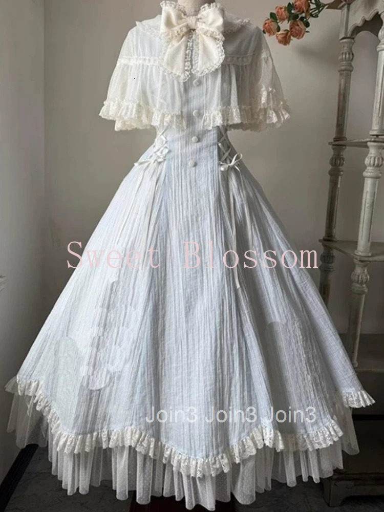 French Elegant Sweet Lolita Dress Women Bow Lace Patchwork Princess Party Dresses New Slim Fashion Hepburn Clothing Summer