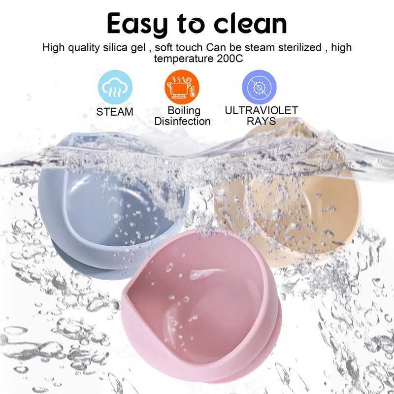 2PC Silicone Sucker Bowl Feeding Tableware for Infants and Young Training Learning to Eat Bowls and Baby Supplementary Food Bowls X2508061