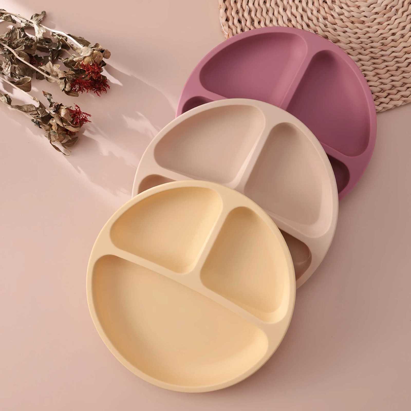 3PCS Silicone Baby Feeding Set Suction Dish Plate BPA Free Toddler Training Tableware Eco Friendly Weaning Utensils Kids X250806