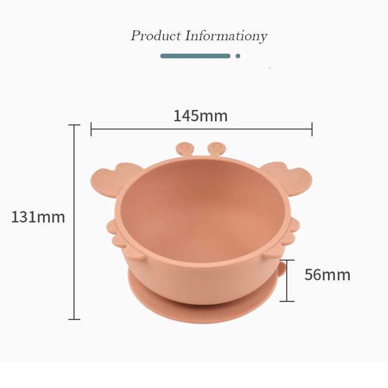High Quality Feeding Bowl Baby Cartoon Dishes Kid Dining Plate Food Grade Silicone Tableware Suction Cup Bowl BPA Free X250806