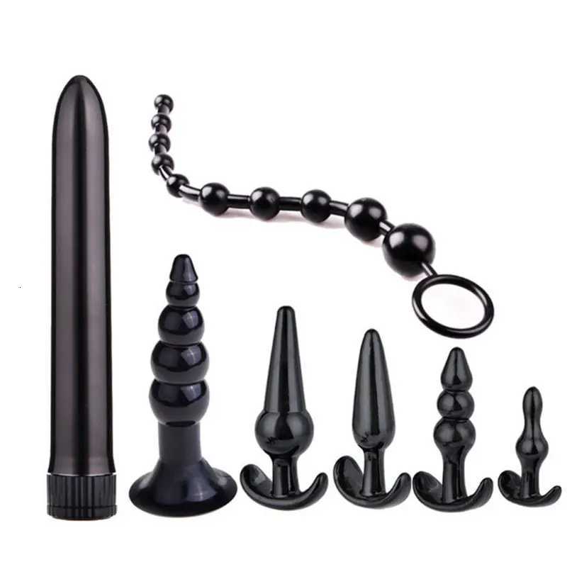 4/5/7/8Pcs/Set Silicone Butt Plug Dildo Masturbation Anal Plug Vaginal Plug Sex Toys Combination Anal Bead Dilator Toys for Gay XJ250806