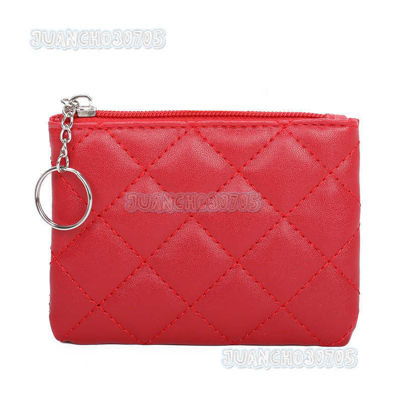 Zero Wallet Female 2025 Lingge Embroidered Pu Short Mini Zipper Small Wallet Solid Coin Card Bag H250806