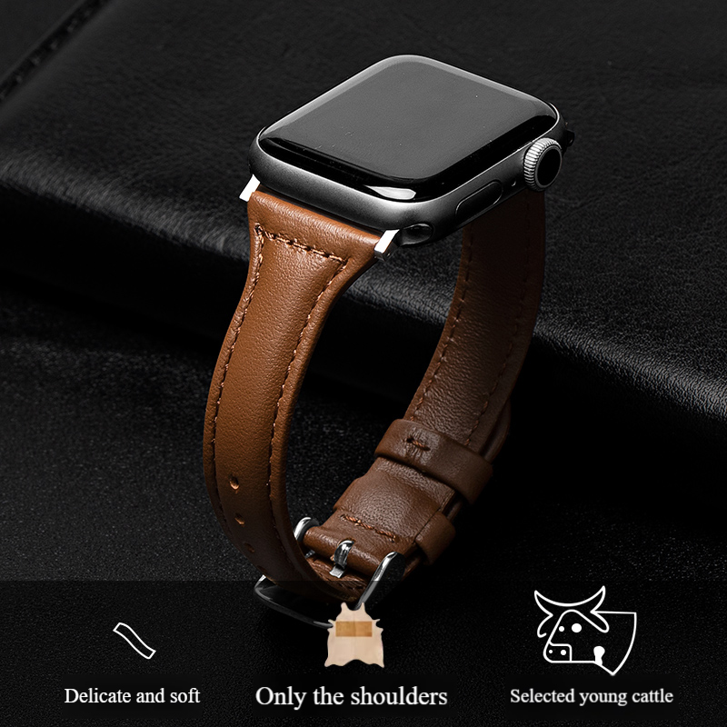 Elegant Replacement Bracelet for Modern Timepieces - Sleek Design Suitable Across Various Model Sizes Waterproof Leather Watch Band - AW369