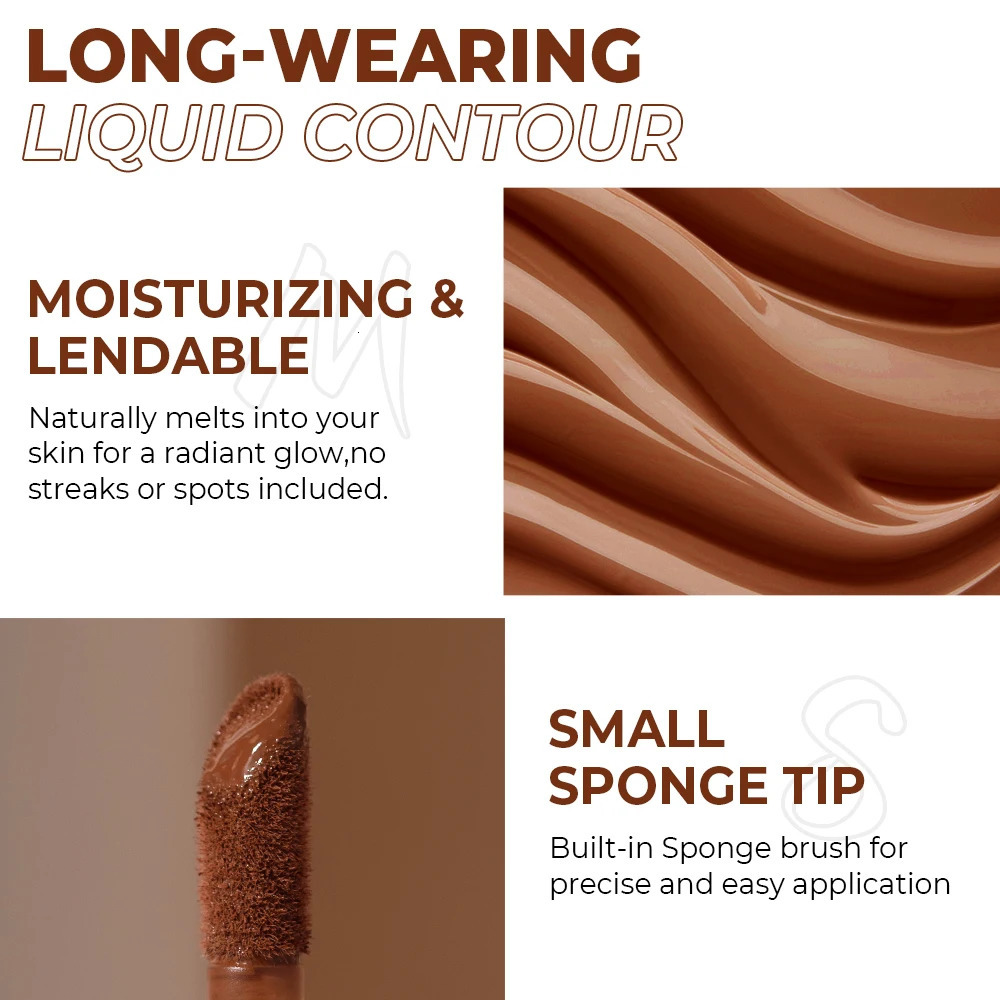 BEAUTY GLAZED Liquid Contour Natural Weightless Long-wearing Smudgeproof Bronzer Face Cosmetics 250730