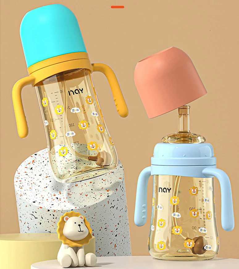 PPSU baby bottle baby straw detached milk bottle anti-drop and anti-colic suction nozzle straw ball water cup X250806