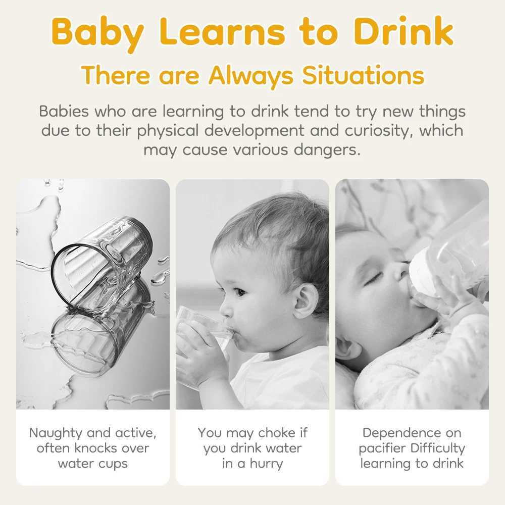 New 280ml Baby 360 Degrees Drinking Water Learning Drinking Cup Baby Sucking Cup Flip Lid Leakproof Infants Water Cups BPA Free X250806