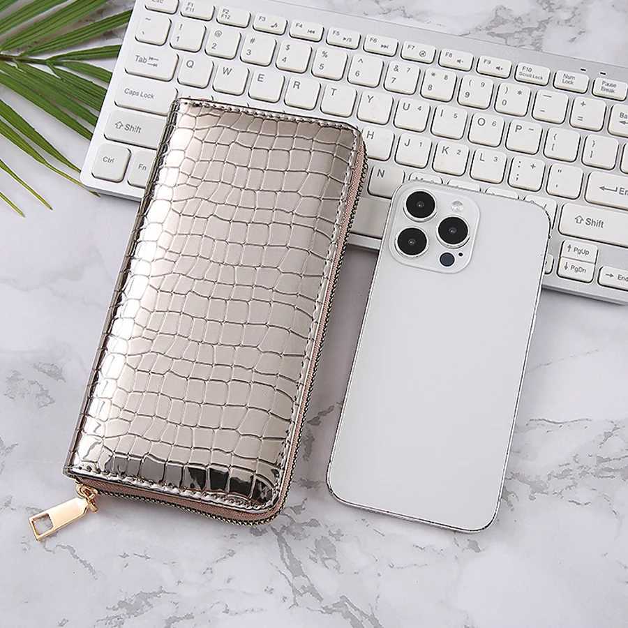 Fashionable Stone Patterned Wallet With Shiny Surface Multifunctional Large Capacity Banknote Holder Multi Slot Card Bag XJ250806