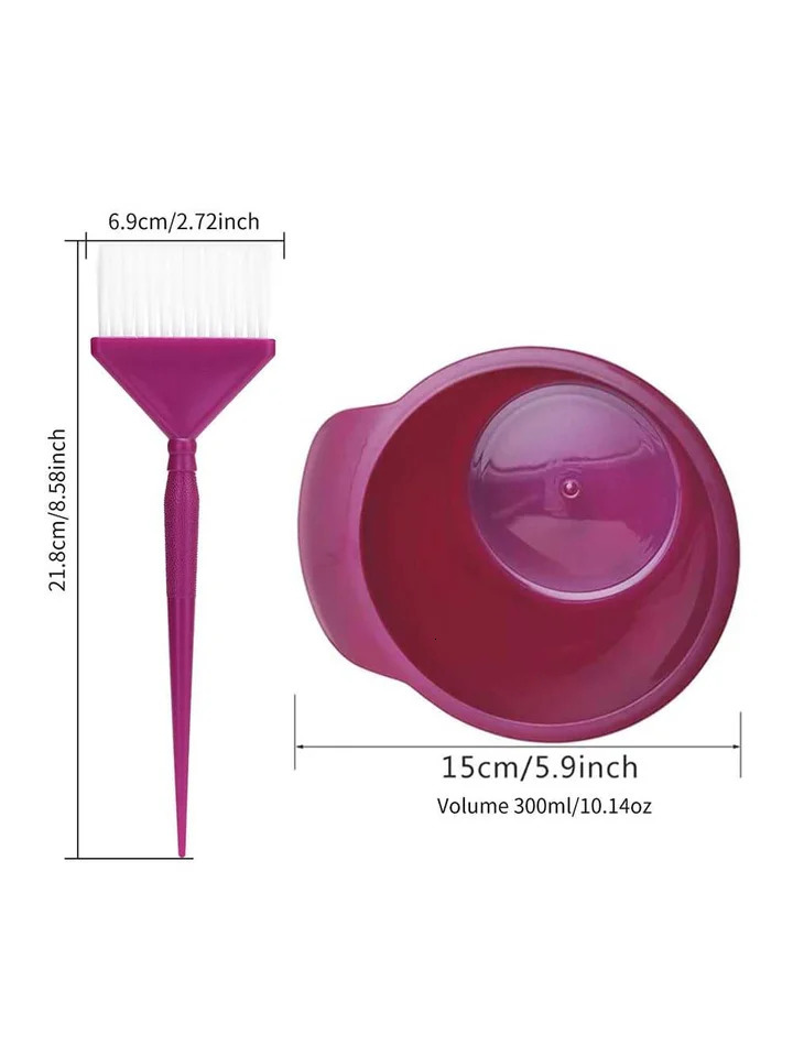 Professional Color Brush Bowl Set Dye Mixer Hair Tint Dying Coloring Mixing Bowls Hairdressing Styling Tools 250805