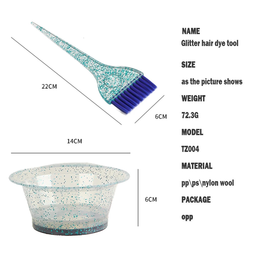 2Pcs Salon Hair Colour Mixing Dyeing Kit Professional Hair Coloring Applicator Coloring Kit for DIY Hairdressing Tools 250805