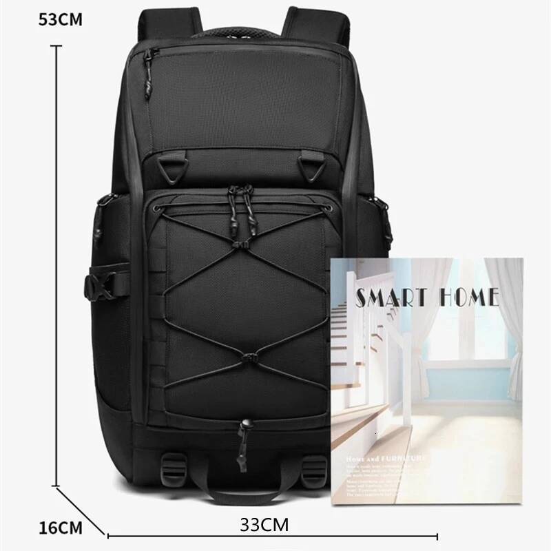 17.3 inch Laptop For Men 35L Travel Nylon Bag Outdoor Waterproof Multi-function Large Capacity Hiking Backpack high-quality