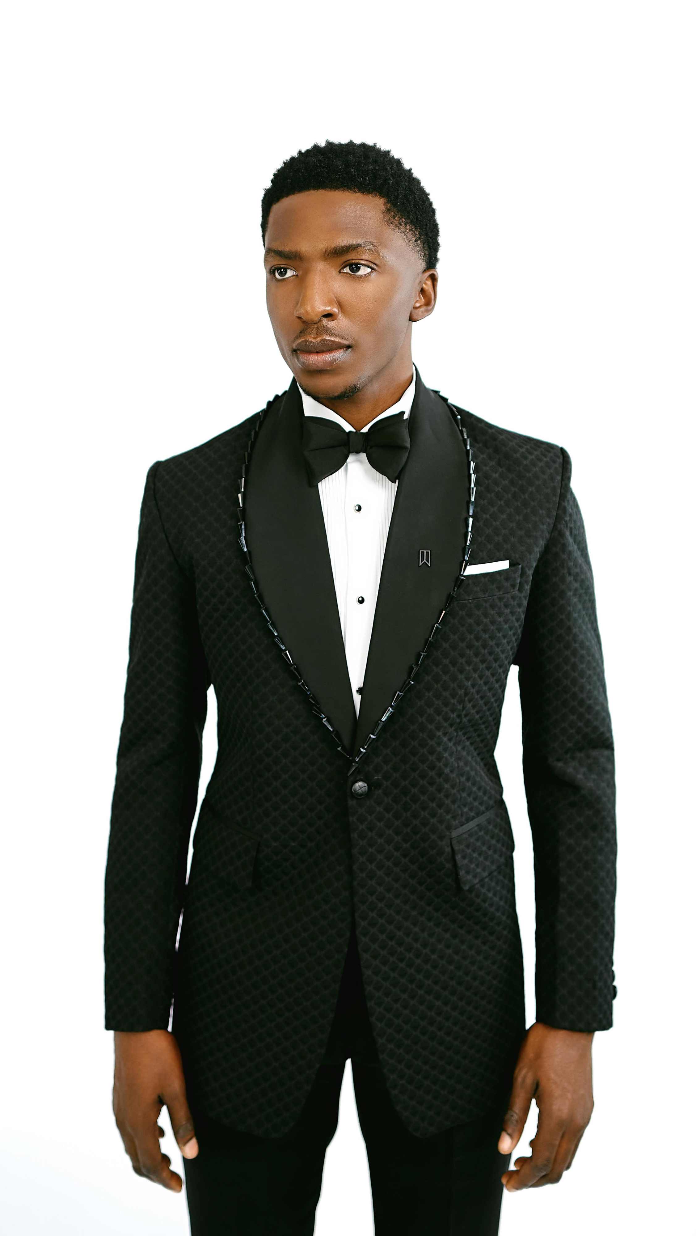 Modern Wedding Tuxedos Waffle Beaded 2 Piece Set Jacket Pant Shawl Lapel Men Suits Designer Groom Wear Party Suit Customized