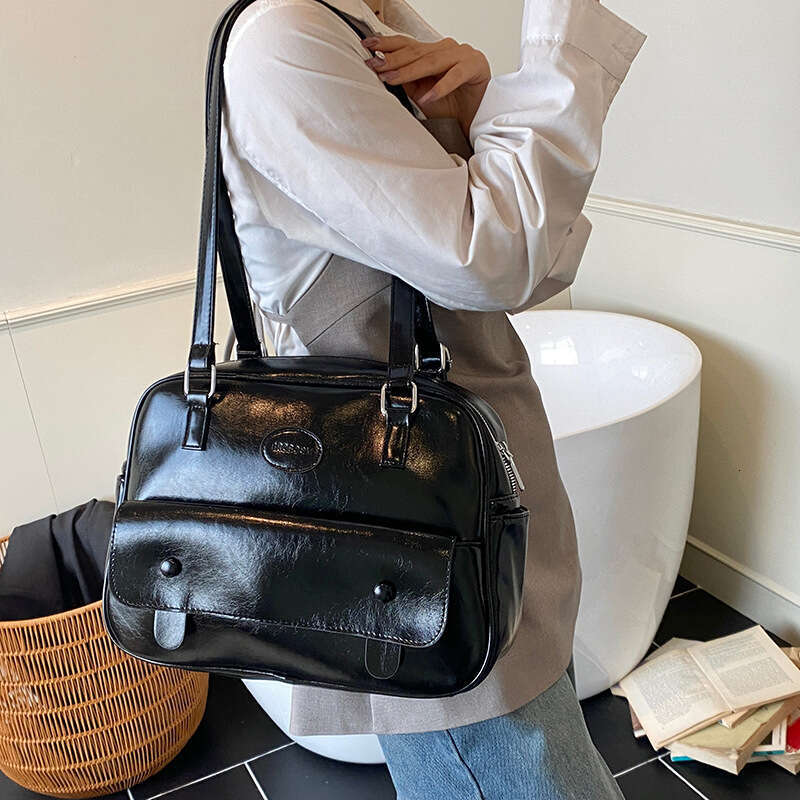 Small Drawstring Flap Backpack for Women Mini PU Leather Textured Schoolbag Vintage Travel Shoulder Bag Girls Backpacks