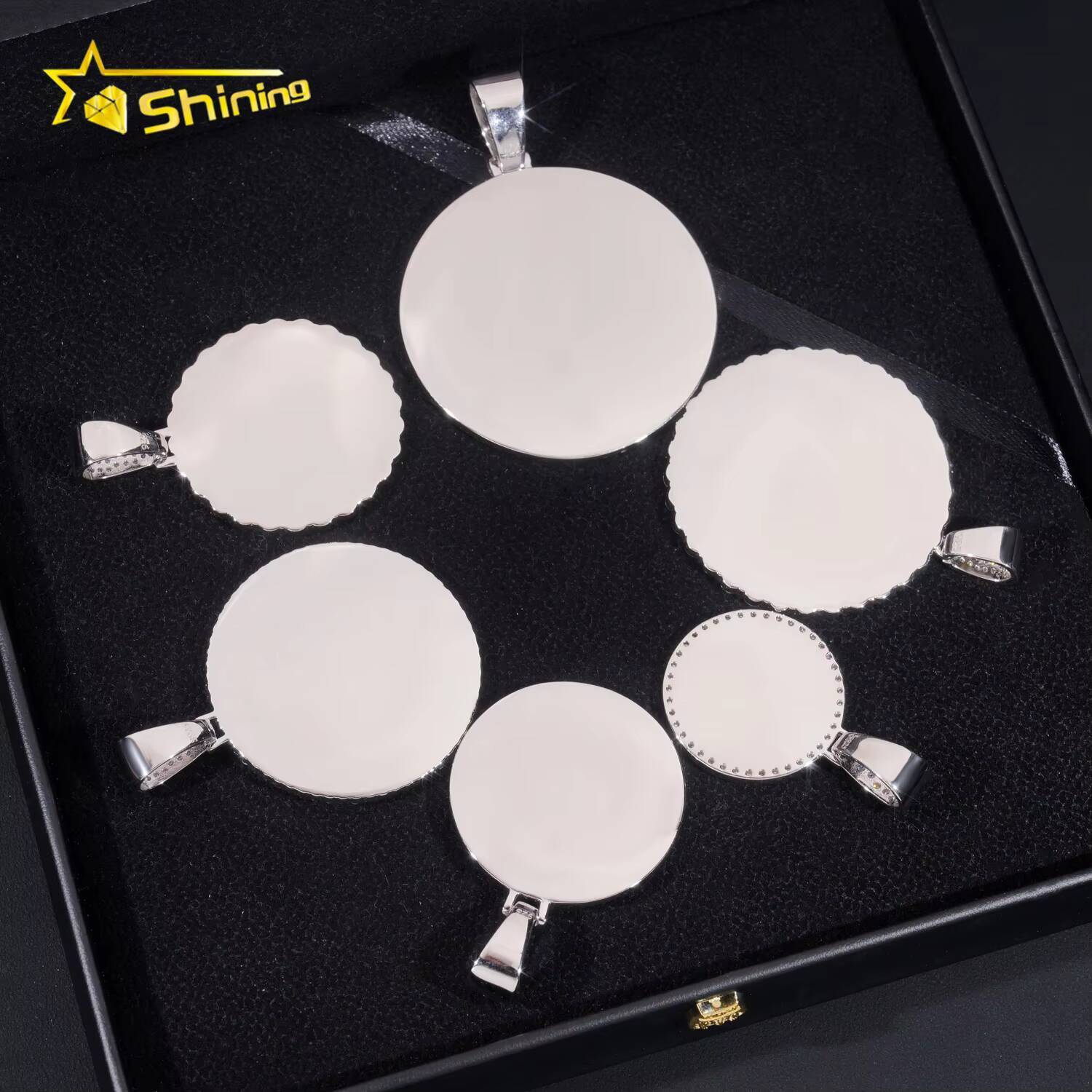 Hip Hop Jewelry Men Women Memory Pendant 925 Sterling Silver 39mm 46mm 49mm 55mm VVS Iced Out Moissanite Photo Pendant