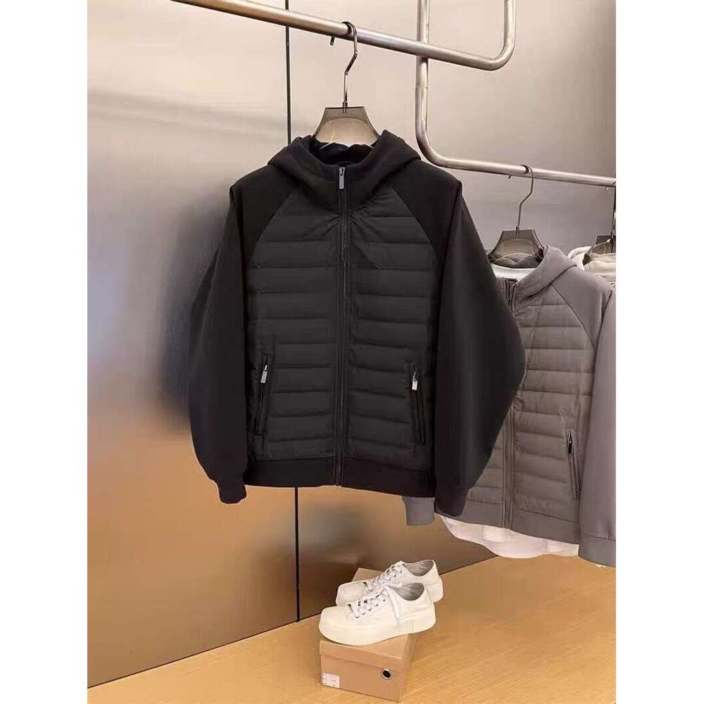 Men's Clothing Winter New Trend Thin Cotton Coat Loose Versatile Casual Hooded Solid Color Splicing Couple Jacket Men