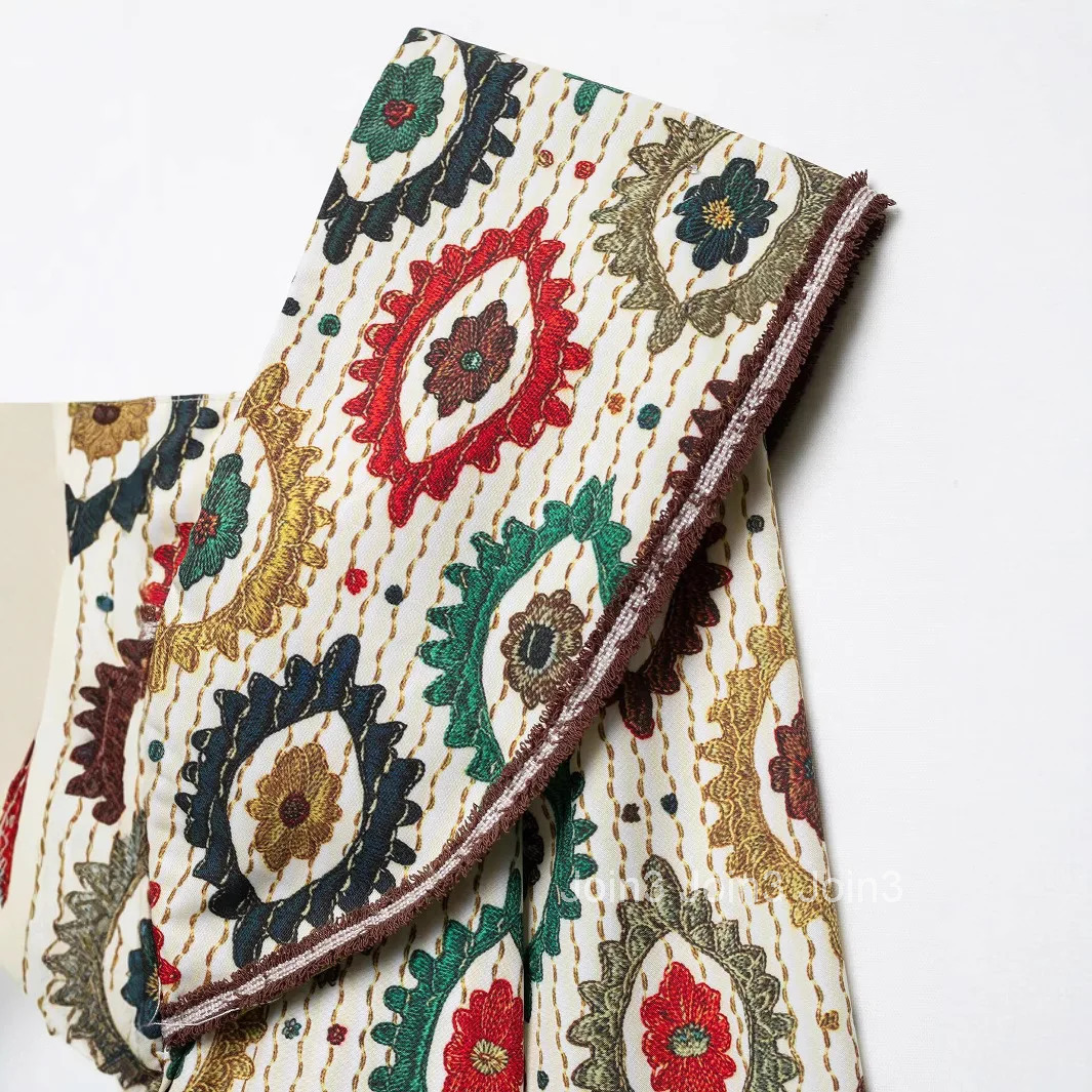 The Summer New Womens Wear Is A Retro Elegant Simple and Fashionable Ethnic-style Printed Vacation Webbed Dress