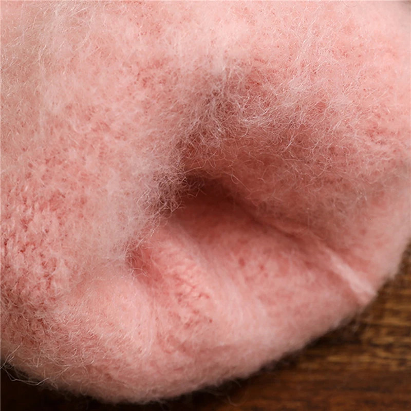 Fashion Winter Warm Gloves Women Korean Touch Screen Gloves Finger Holes Fashion Solid Color Knitted Gloves Inner Plush Mittens 250806