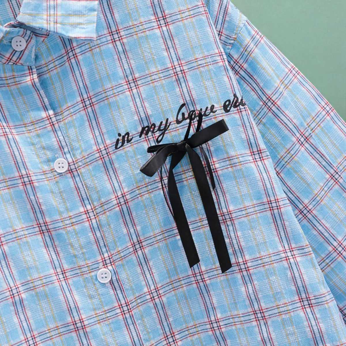 Girls Plaid Shirt Cotton Shirt for Kids Tops Long Sleeve Toddler Costumes Children Clothing Back to School Uniform Size 6 8 9 10 12 X250806