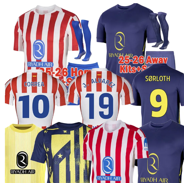 24 25 26 Goalkeeper OBLAK soccer jerseys MUSSO GRIEZMANN football shirt 2025 2026 kids SORLOTH CORREA KOKE M.HERMOSO M.LLORENT Camisetas De Futbol