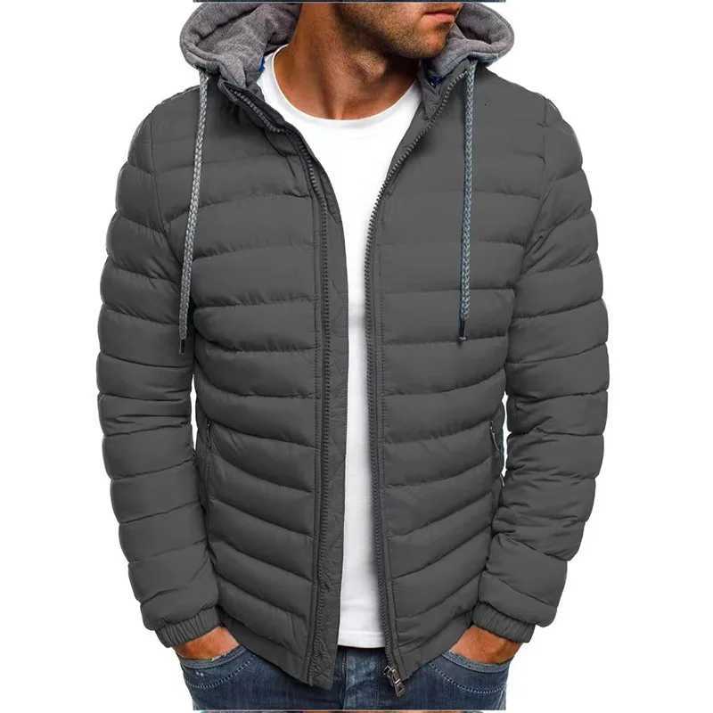 2024 Autumn and Winter Mens Loose Overcoat Clothing Outdoor Casual Sportswear Fashion Streetwear Style Hooded Warm Zipper Jacket W250806