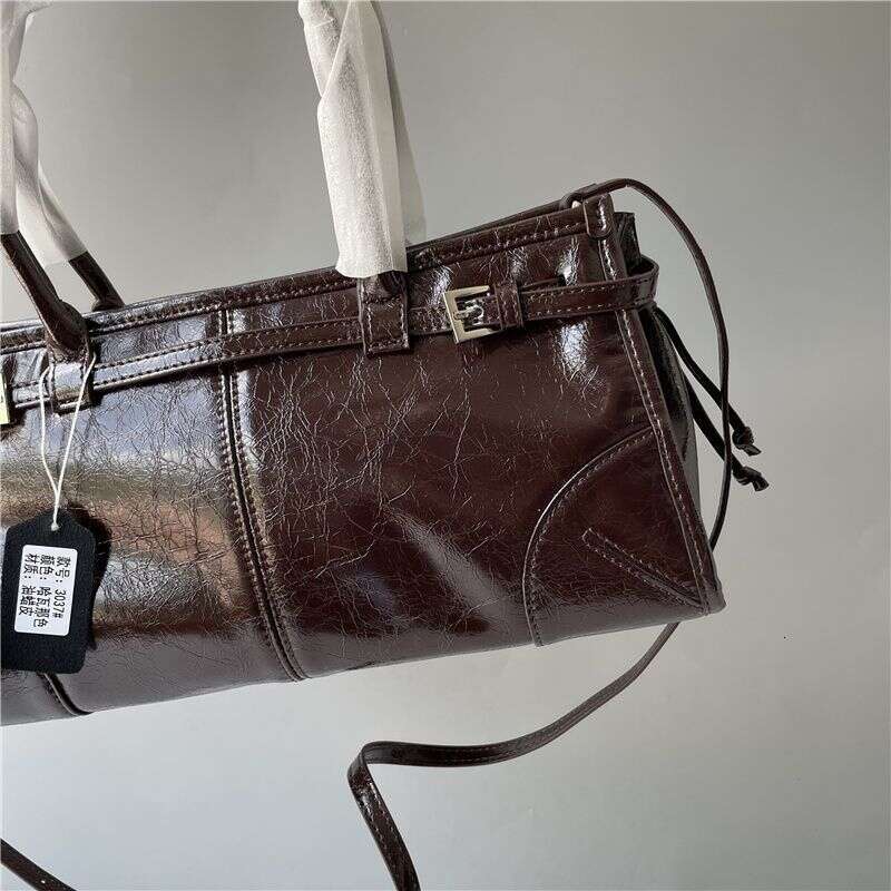 Designer Bag Tote Shoulder Bag Niche Cowhide Handbag New Luxury Top Layer Oil Wax Genuine Leather Versatile For Women