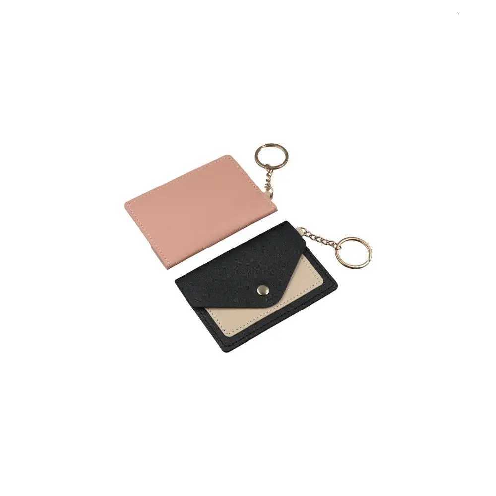 Ultra-thin Student With Keychain Business Card Cover Card Case Slim Wallet ID Card Holders Coin Purse Korean Style Card Holder XJ250806