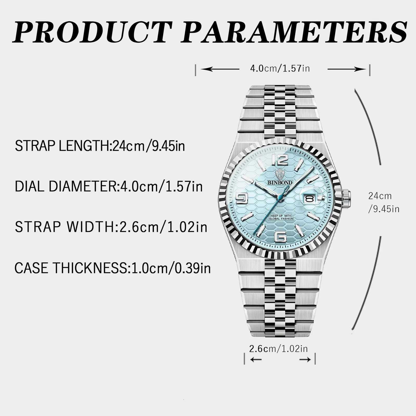2025 NEW Luxury Quartz Mens Wrist Sport Watch Waterproof Luminous Date Stainless Steel Mens W250806