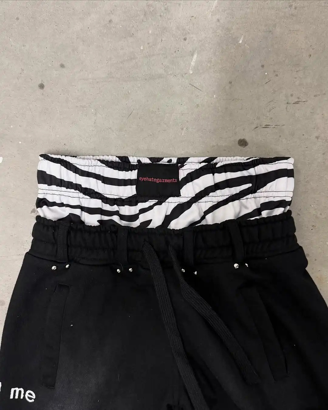 Goth Harajuku Double Layer Elastic Waistband Men Pants Hip Hop Letter Print Y2k Cargo Joggers Loose Casual Sweatpants 250806