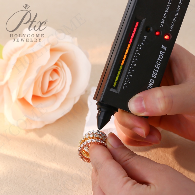 Fashion 3mm D Color Full Moissanite Row Rings For Women S925 Sterling Silver Eternity Bands Gold Plated Sparkling Wedding Rings Fine Jewelry