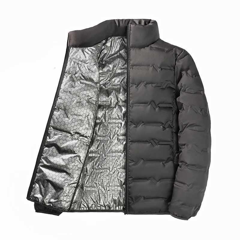 Graphene Self-heating Down Jacket Men Solid Windproof Pleated Down Jackets Stand Collar Classical Warm Winter Jackets Male W250806