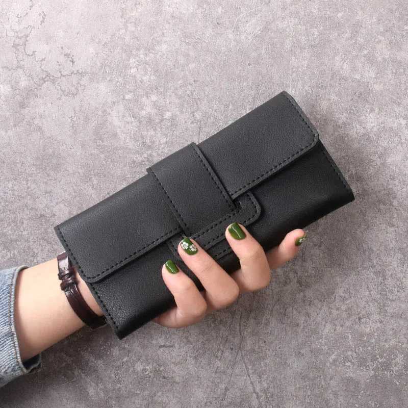 2024 new ladies long purse clutch multi-functional PU purse Korean version of simple fashion walletXJ250806