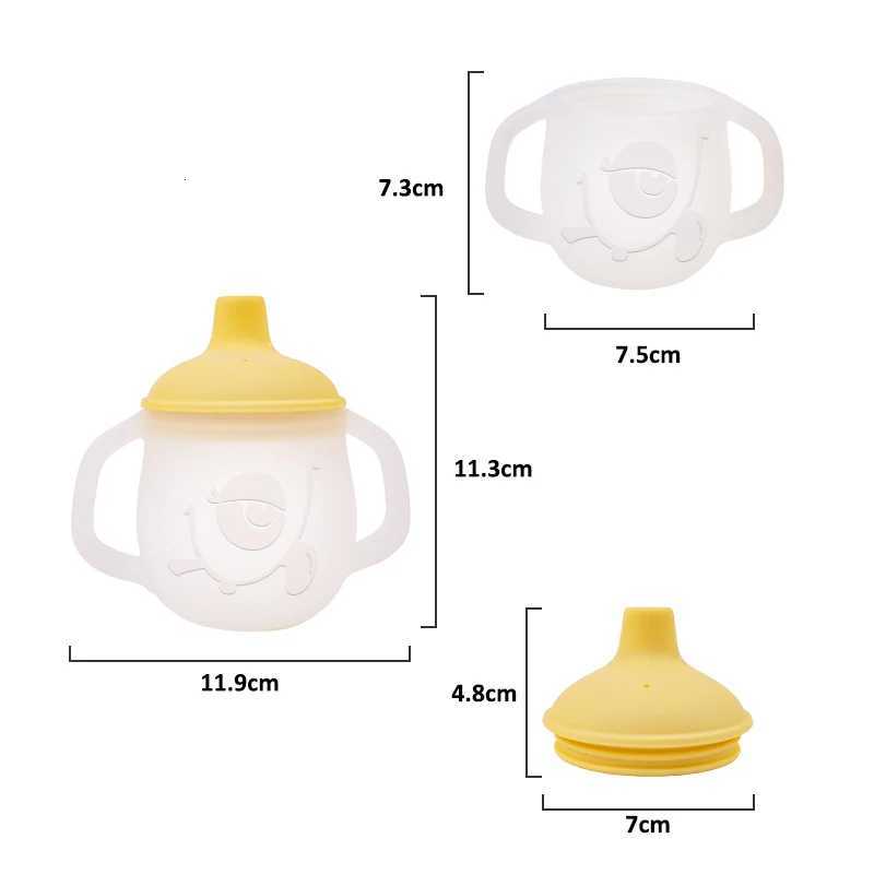 Portable Baby Drinking Cup Handle Bottle for Newborn Learning Silicone Tableware Childrens Water Bottle Baby Drinking Cup X2508061