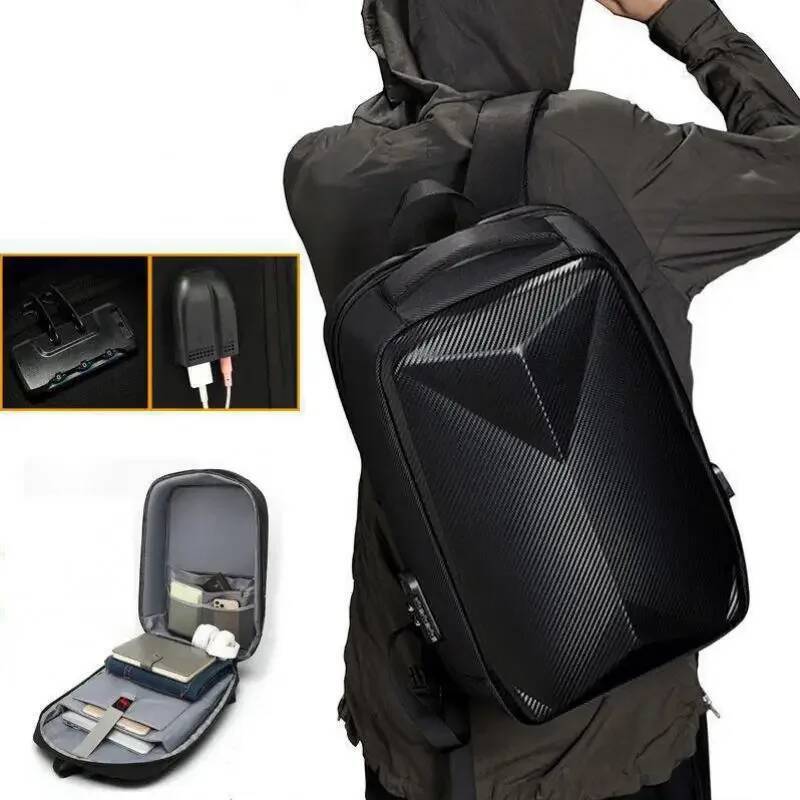 New Multi-functional Anti-theft Backpack Men's Casual Waterproof Large Capacity Travel Usb Hard Shell Student Computer Bag high-quality