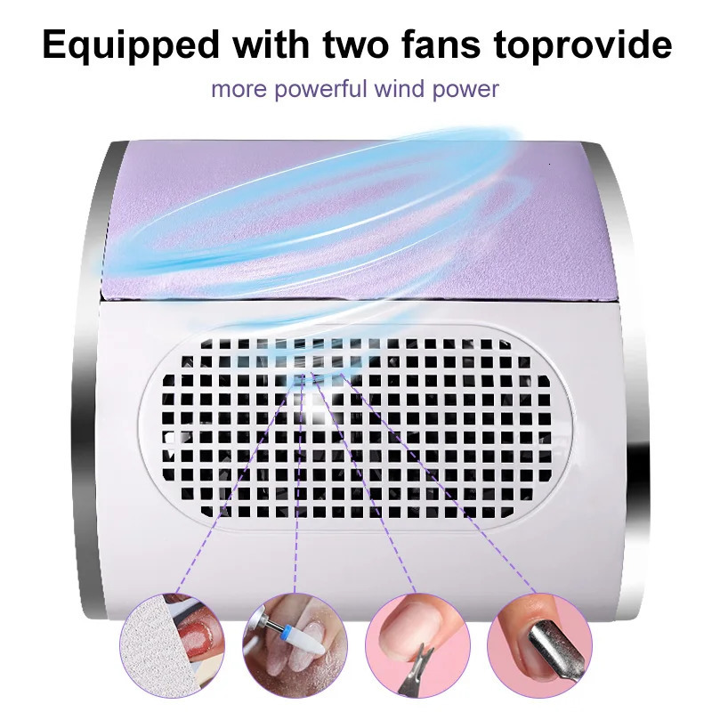 Nail Dust Collector 80W Desktop Dual Fan Vacuum Cleaner High Power Nail Dust Nail Collector With Filter 250729