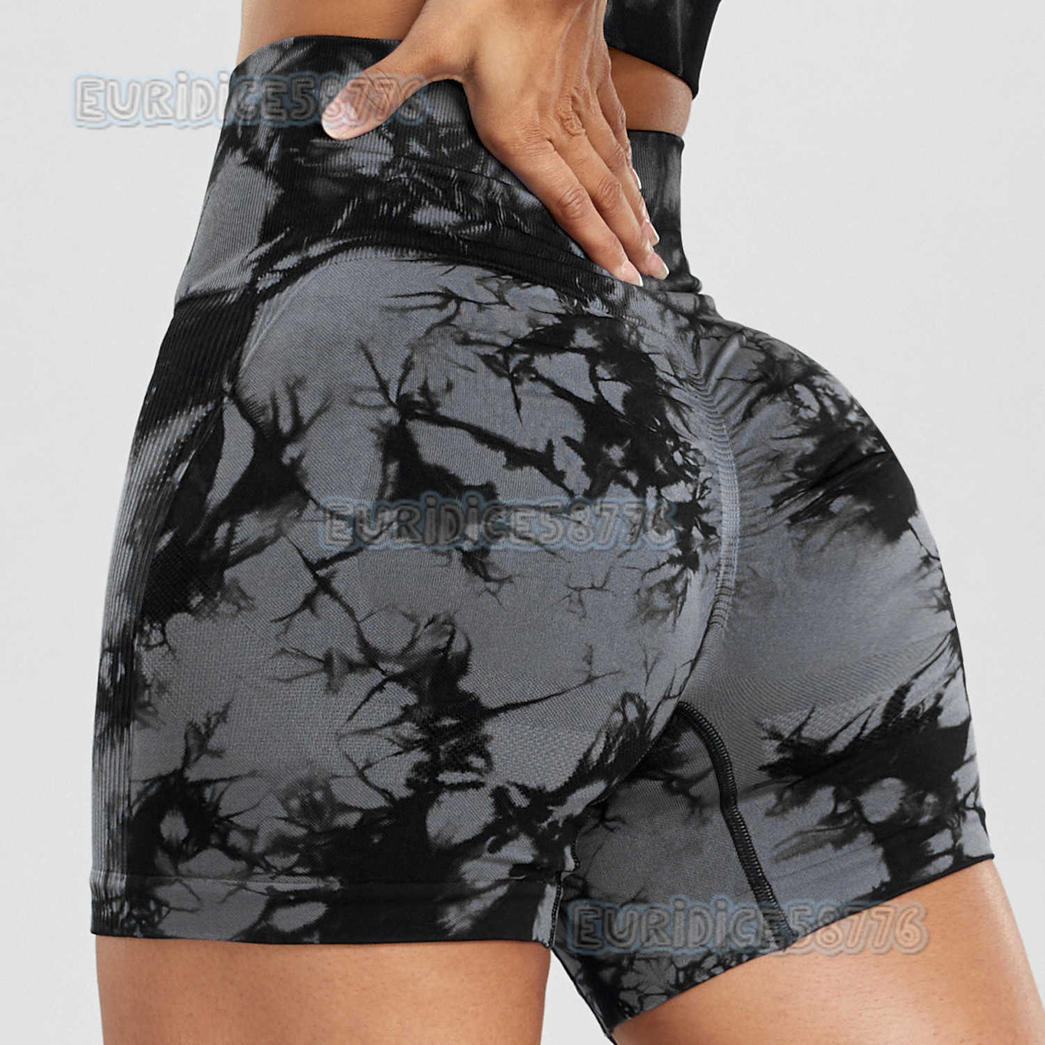 Yoga Women Shorts Tie Dye Seamless Womens Summer High Waist Shorts Fitness Sports Printed Yoga Women Shorts H250806