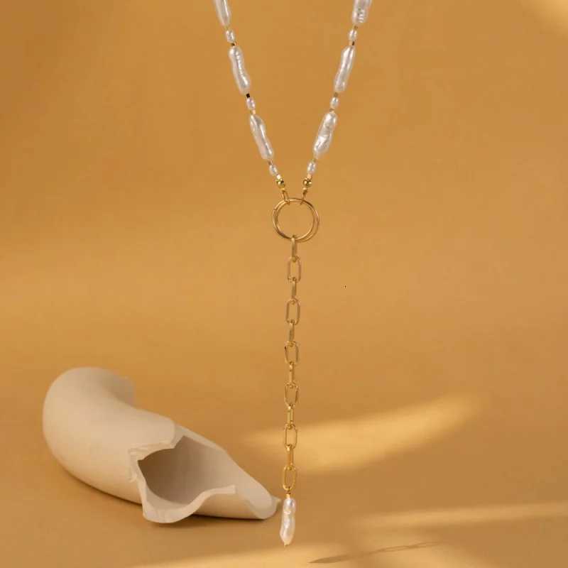 Vintage Bohemian Imitation Pearl Pendant Necklace for Women Personality Simple Valentines Day Party Jewelry 2025 New Year Gifts Y250805