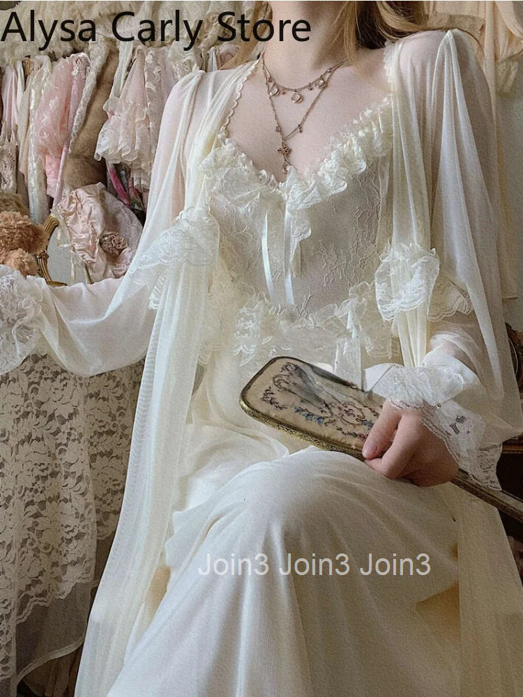 French Sweet Vintage Fairy Dress Women Autumn Lace Sexy Casual Korean Dress Female Court Chiffon Elegant Long Strap Dresses