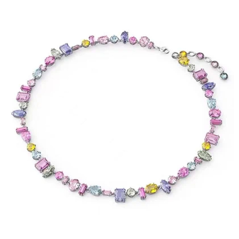 Panffy rainbow color ambilight candy necklace female element crystal bone chain female Panffy jewelry